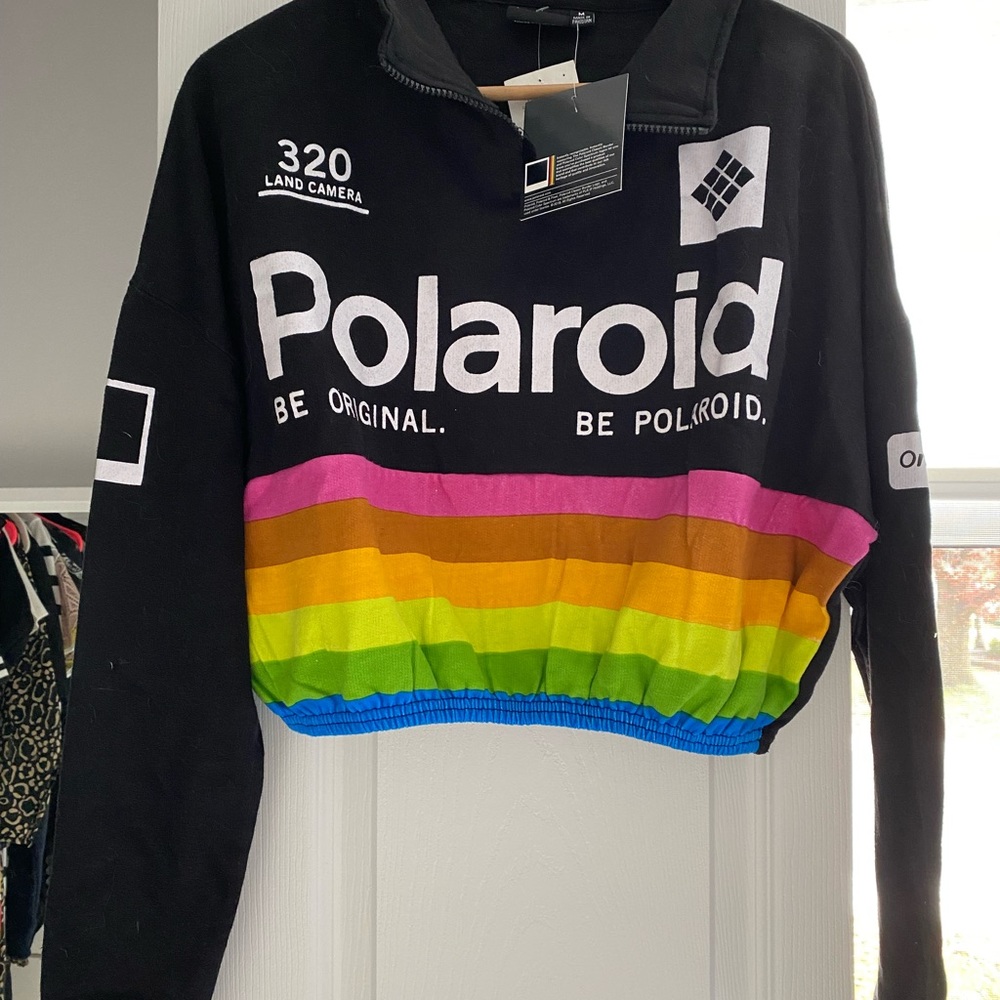 Ladies Polaroid Crop 1/4 zip
